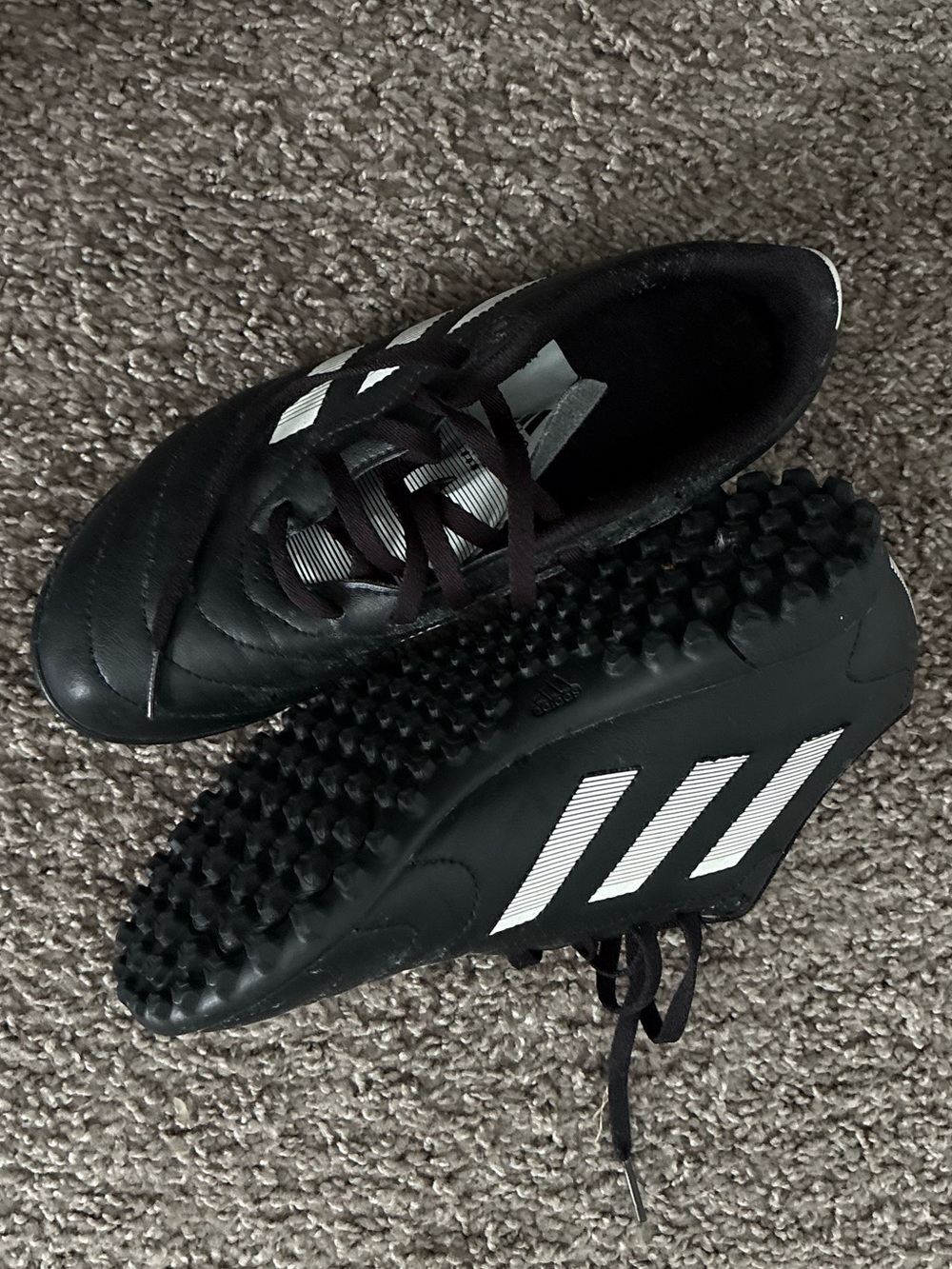 adidas Black and White Turf Soccer Cleats
